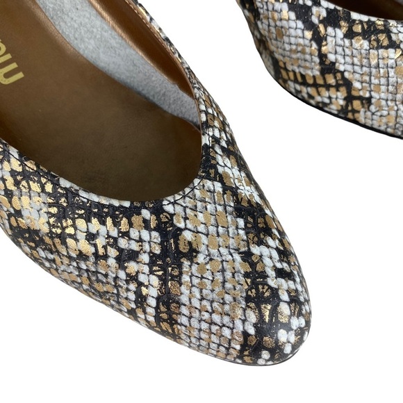 Vintage California Magdesians Heels Pumps Wedge Faux Snakeskin US Size 6.5M - Picture 6 of 13